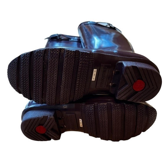 HUNTER Women's Original Adjustable Gloss Wellington Tall Rain Boots NWOT - Picture 6 of 9